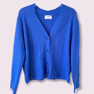 Old Navy dark blue v neck cropped cardigan